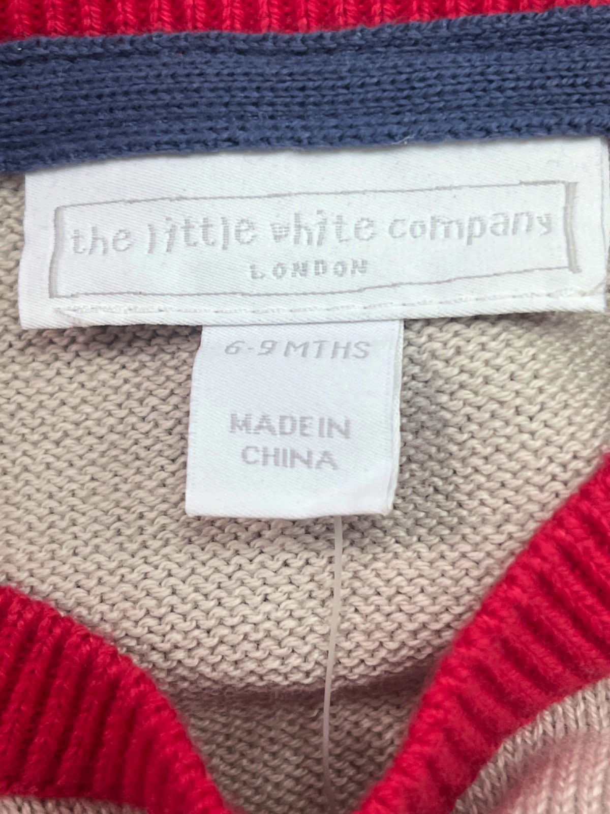 The Little White Company Pebble Sailboat Jumper 6-9 Months