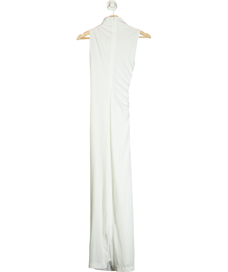 ZARA White Draped Midi Dress UK XS