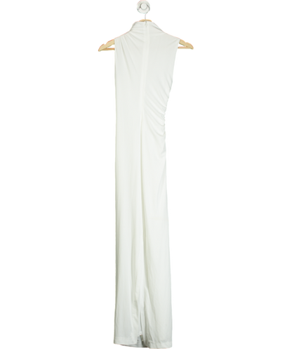 ZARA White Draped Midi Dress UK XS