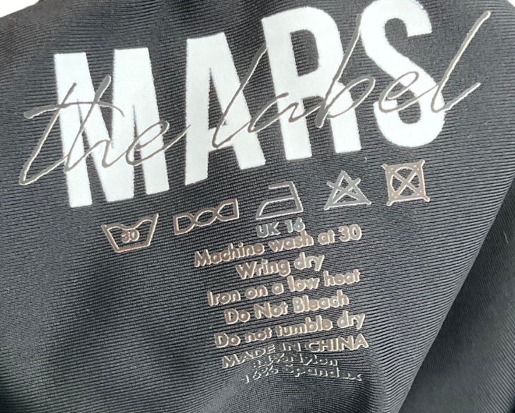 Mars the Label Black Cut Out Dress With Ties UK 16