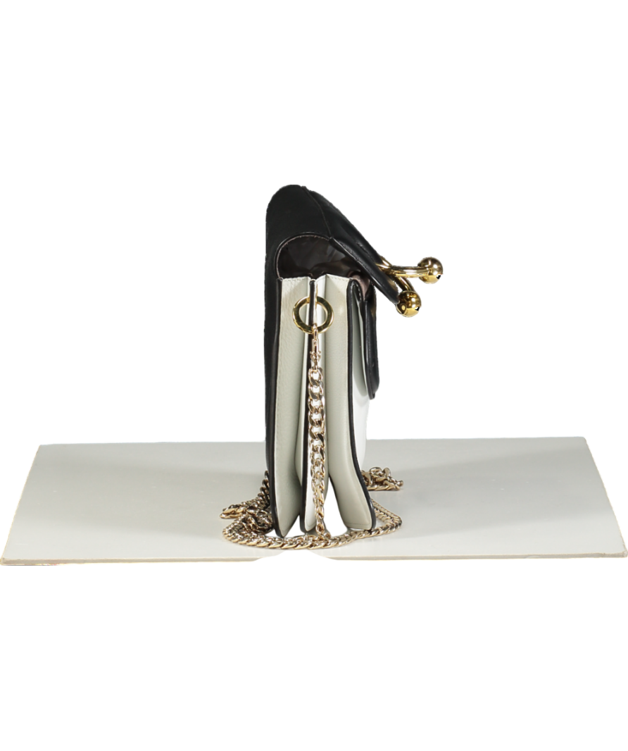 JW Anderson Mini Pierce Leather Bag With Gold Hardware - Black & White One Size