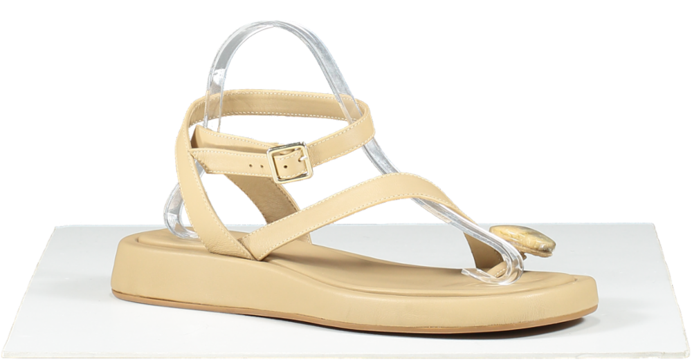 GIA BORGHINI Beige Gia Borghini X Rhw Rosie Slip On Sandals UK 6 EU 39 👠