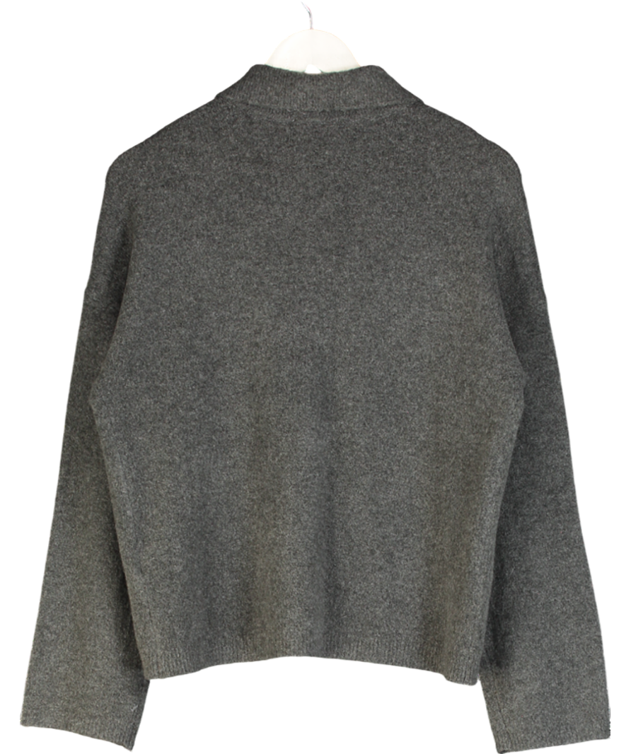 Abercrombie & Fitch Supersoft Grey Button Collared Cardigan UK S