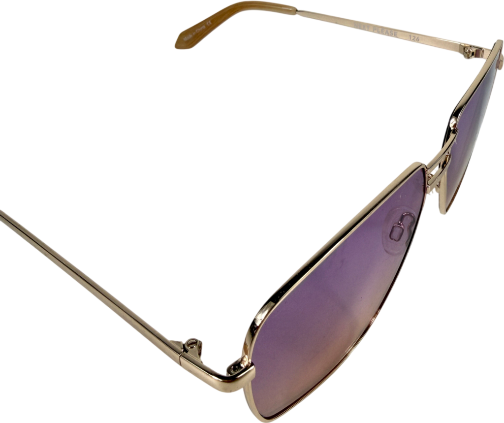 QUAY Metallic Next Please 126 Sunglasses in Case