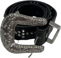 Boot Barn Black Shyanne Croc Print Bling Arrow Belt UK S/M