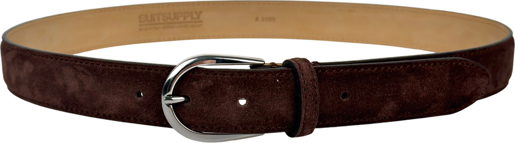 SUITSUPPLY Brown Italian Leather Belt W34