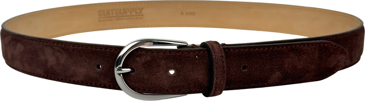 SUITSUPPLY Brown Italian Leather Belt W34