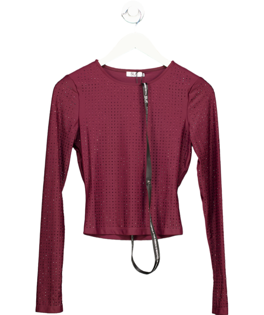 SLA the label Purple Saaffi Diamante Top UK XS