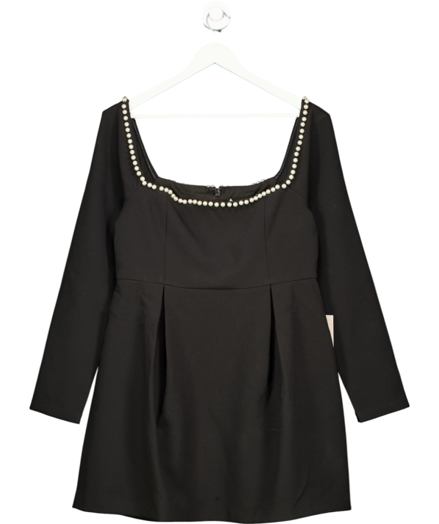 OddMuse Black The Ultimate Muse Pearl Dress Tall UK XXL