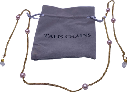 Talis Chains Gold Sunglasses Chain with Pink Pearls