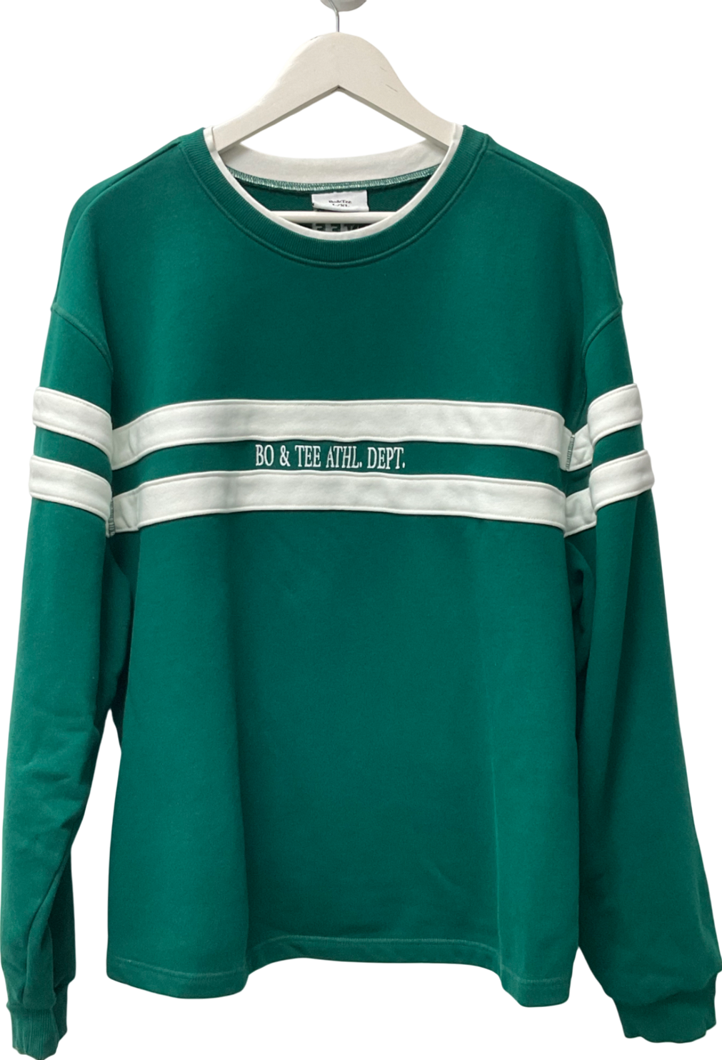 Bo & Tee Oversized Sweatshirt In Varsity Green UK L/XL