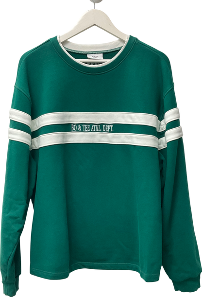 Bo & Tee Oversized Sweatshirt In Varsity Green UK L/XL