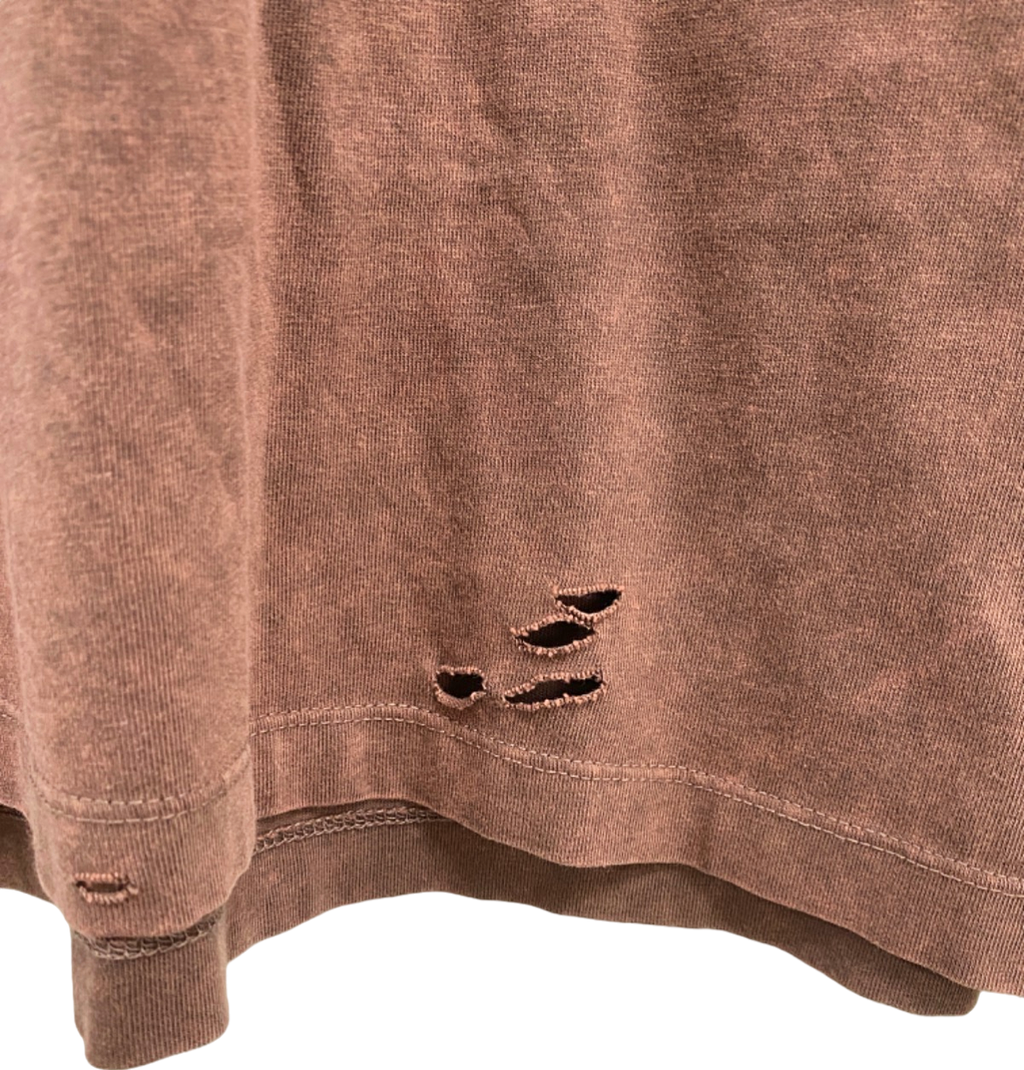 Zara Brown Graphic Print T-Shirt UK L