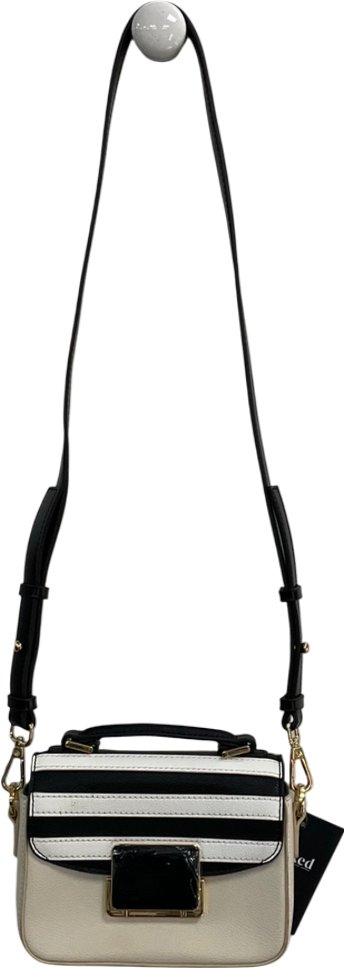 Folli Follie Cream Striped Cross Body Bag