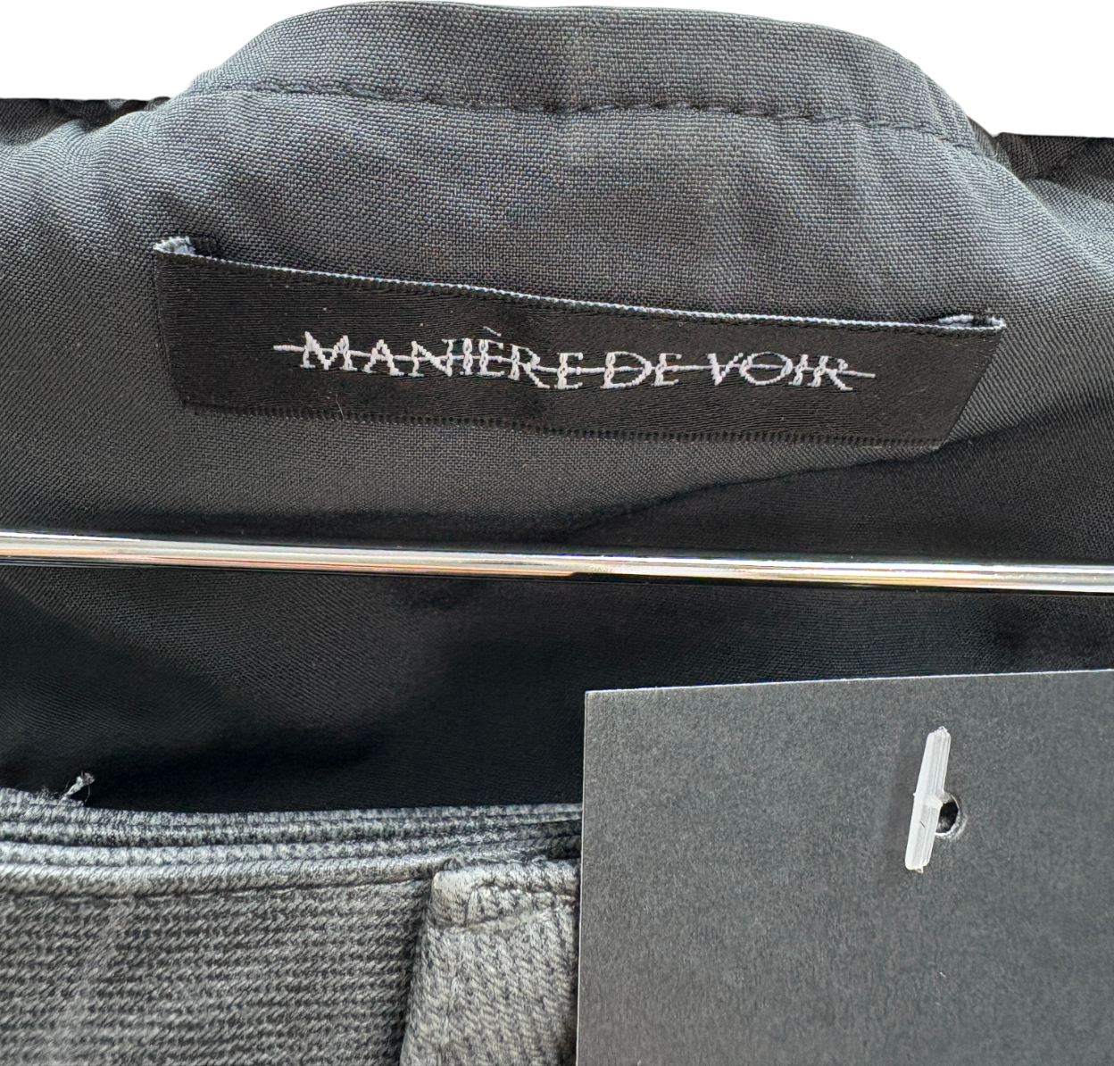 maniere de voir Grey Marble Leather Corset Top And Cargo Trousers UK 8