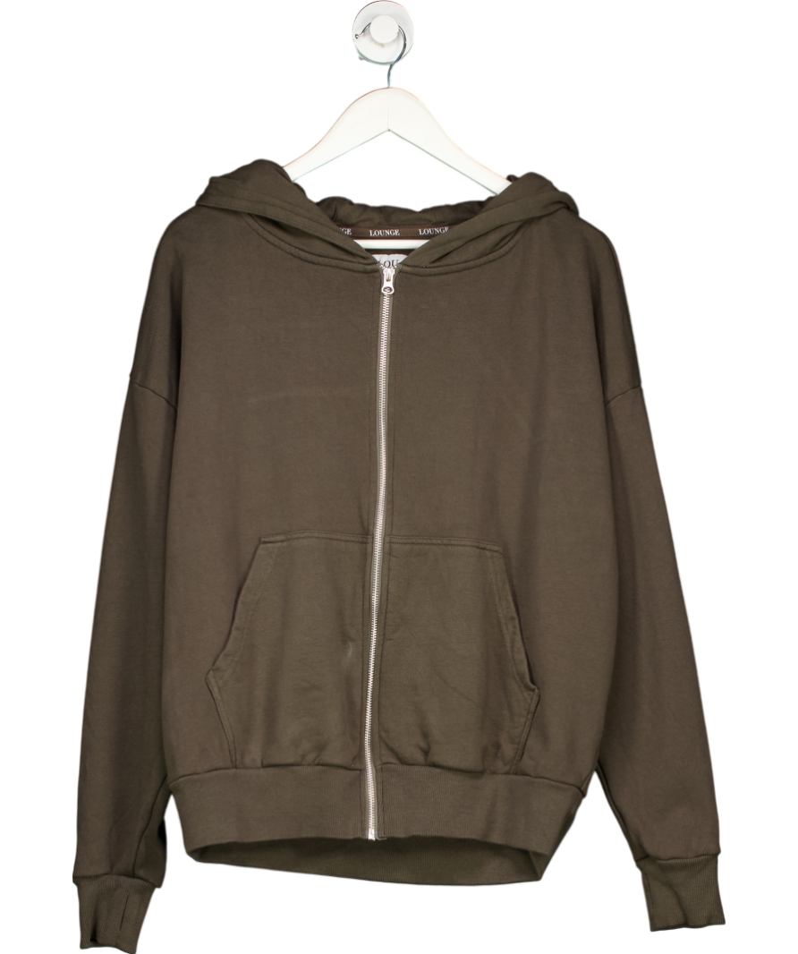 Lounge Green Zip Up Hoodie UK S