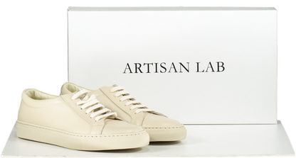 artisan Lab Cream Luxury Italian Leather Trainers Bnib UK 3 EU 36 👠