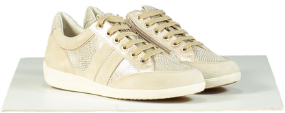 Geox Beige / Gold Lightweight Mira Trainers EU 36 UK 3