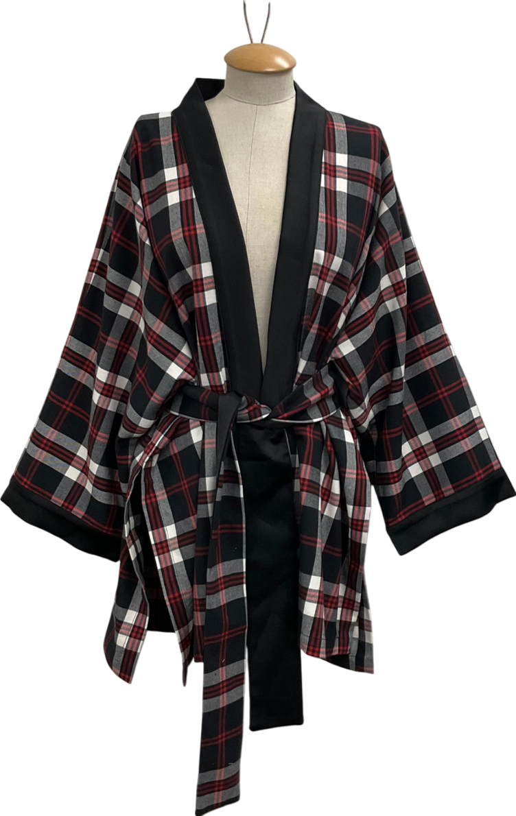 Locker Room Red Tartan Kimono UK S