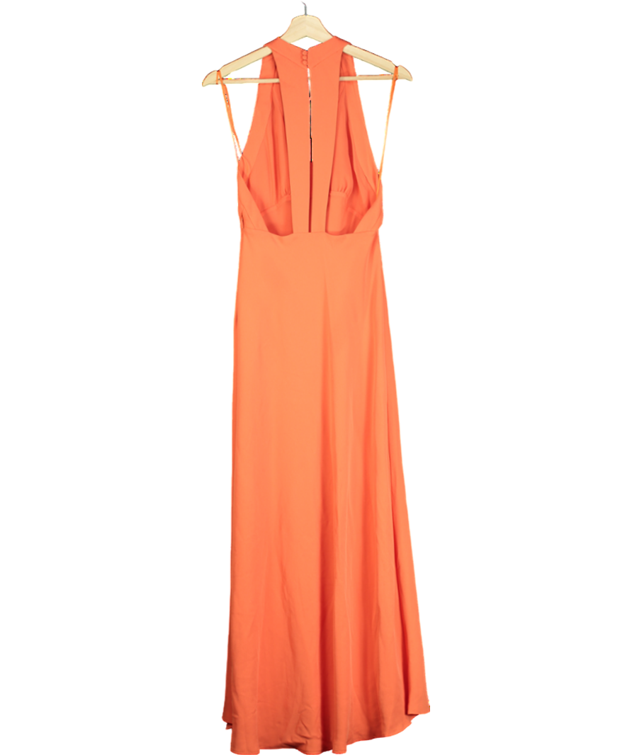 MANGO Mango Lightweight Maxi Dress In Orange UK 8