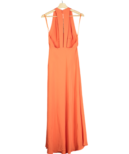 MANGO Mango Lightweight Maxi Dress In Orange UK 8