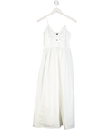 River Island White Twist Front Skater Midi Dress UK 8
