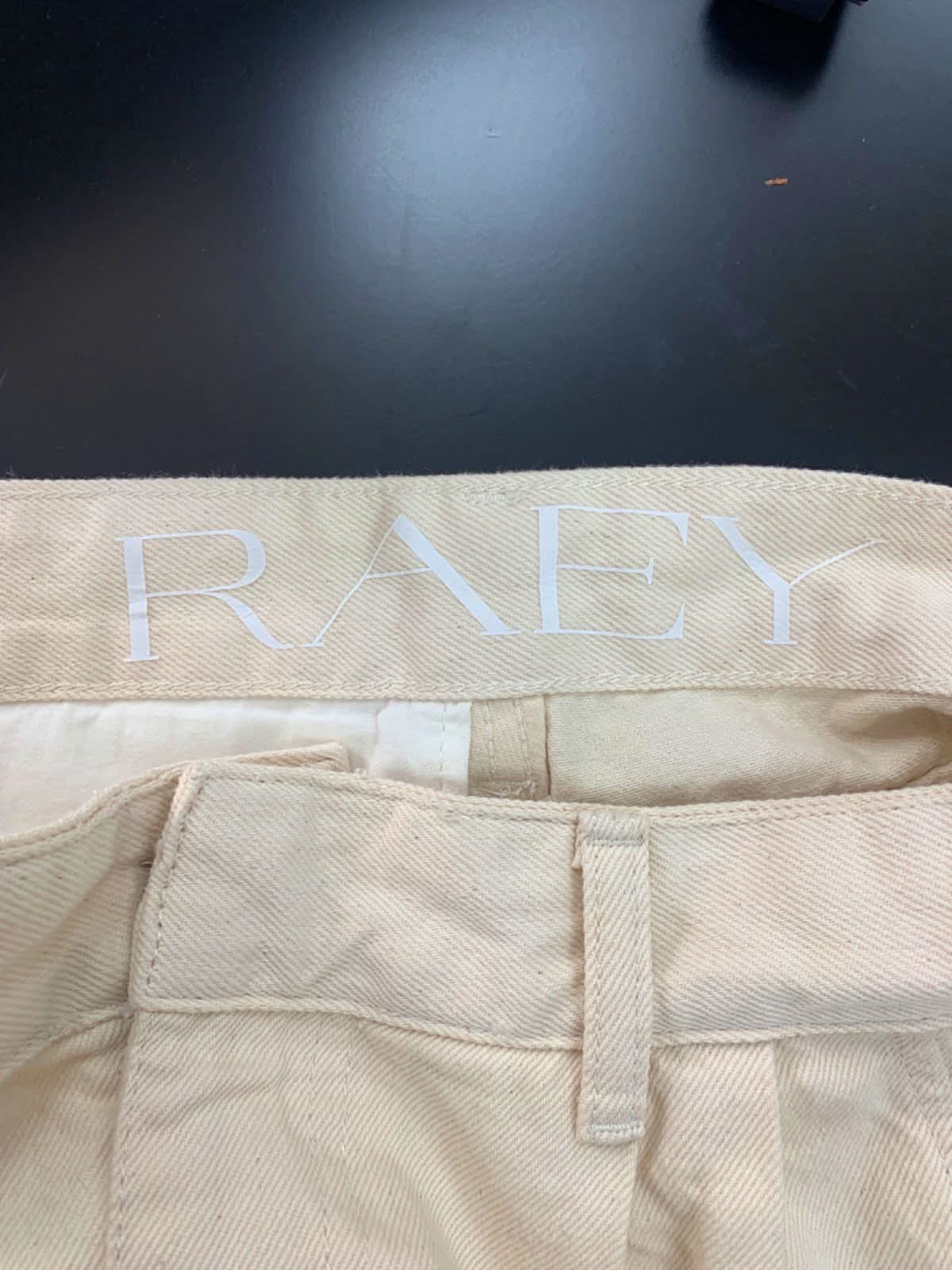 Raey Beige Wide-Leg Trousers 28