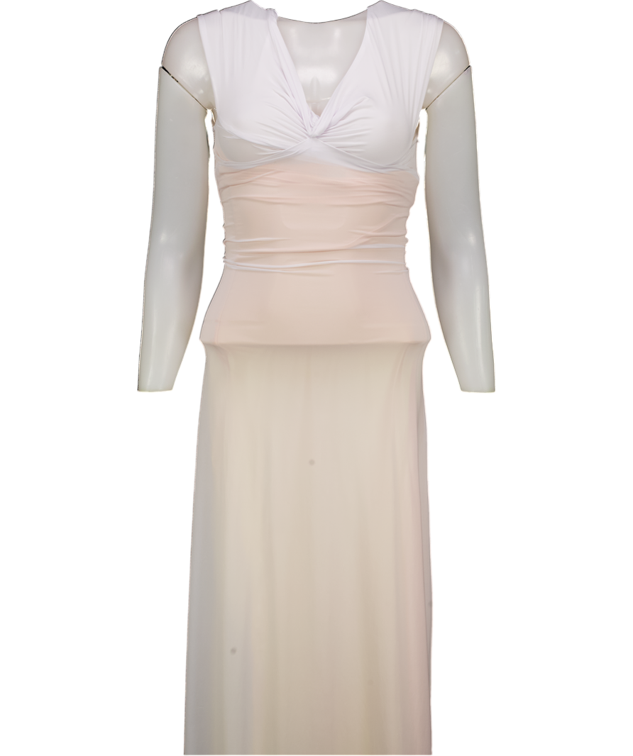 Amelie Teje White Jolie Sheer Gown UK XS