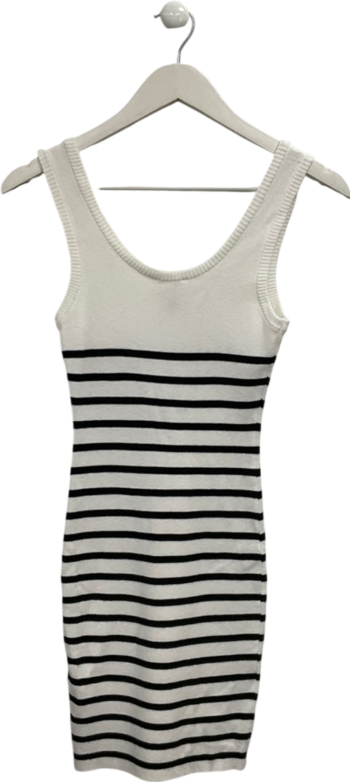 4th & Reckless Cream Knitted Scoop Neck Mini Dress UK 12