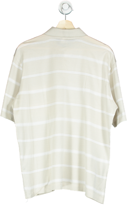 Paul & Shark Cream Striped Polo Shirt UK L