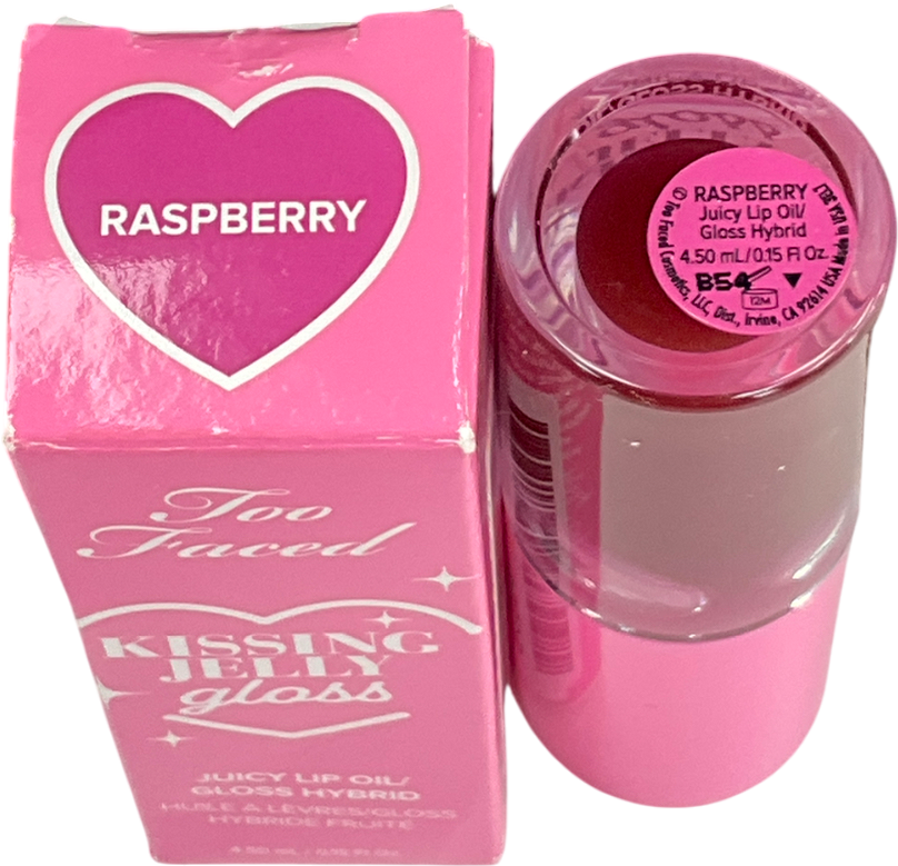 Too Faced Kissing Jelly Lip Oil Gloss Raspberry 4.5ml