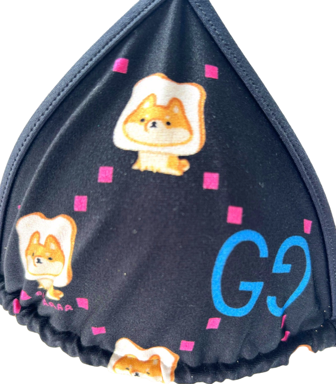 Gucci Black GG Pattern Bikini UK S