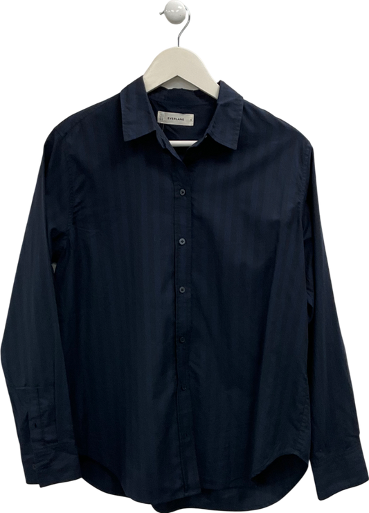 EVERLANE Blue Striped Shirt UK 6