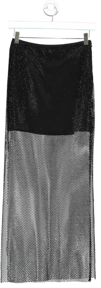 Massimo Dutti Black Embellished Skirt UK 6