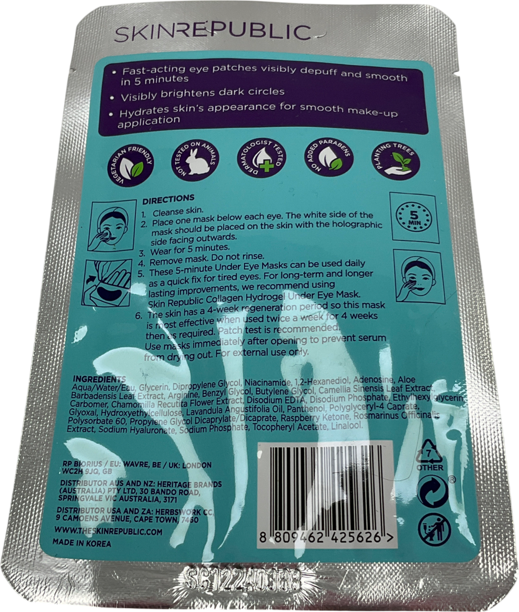 Skin Republic Fast Fix Holographic Foil Under Eye Patch 2pairs