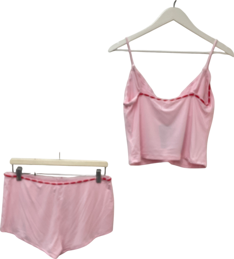 baddest Baddie Pyjama Set Pink UK XL