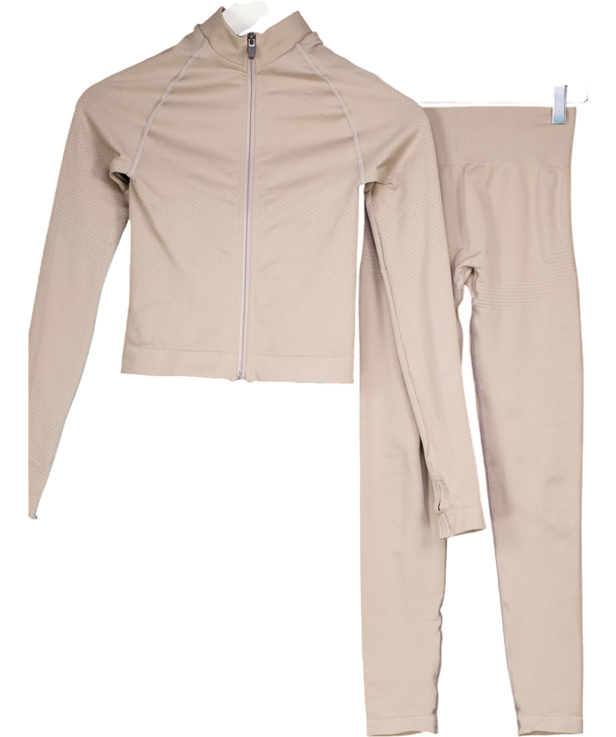 TALA Nude Stone Colour Zip Through Jacket And Leggings Set UK XS