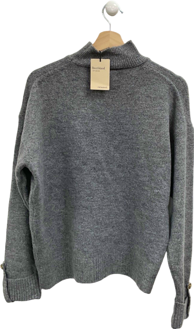 River Island Grey Marl Relaxed Jumper UK S