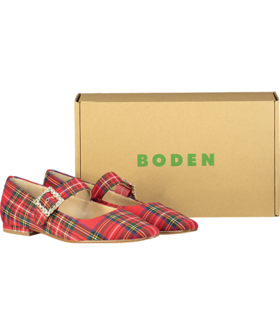 Boden Red Vic Chisel Toe Mary Janes UK 8 EU 41 👠