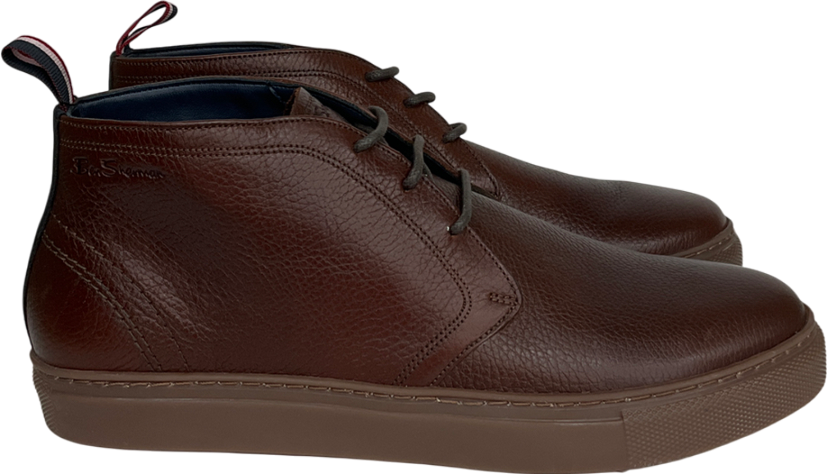 Ben Sherman Brown Leather Parka Boot UK 10 EU 44 👞