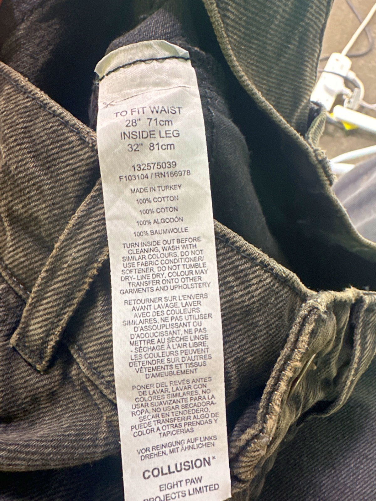 Collusion Black Wide Leg Jeans UK w28