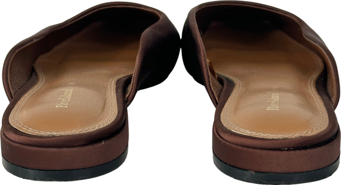 River Island Brown Backless Flat Slip On Mules UK 5 EU 38 👠