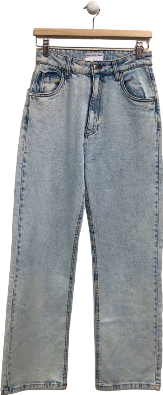 Never Fully Dressed Light Blue Denim Straight Leg Jeans UK 6