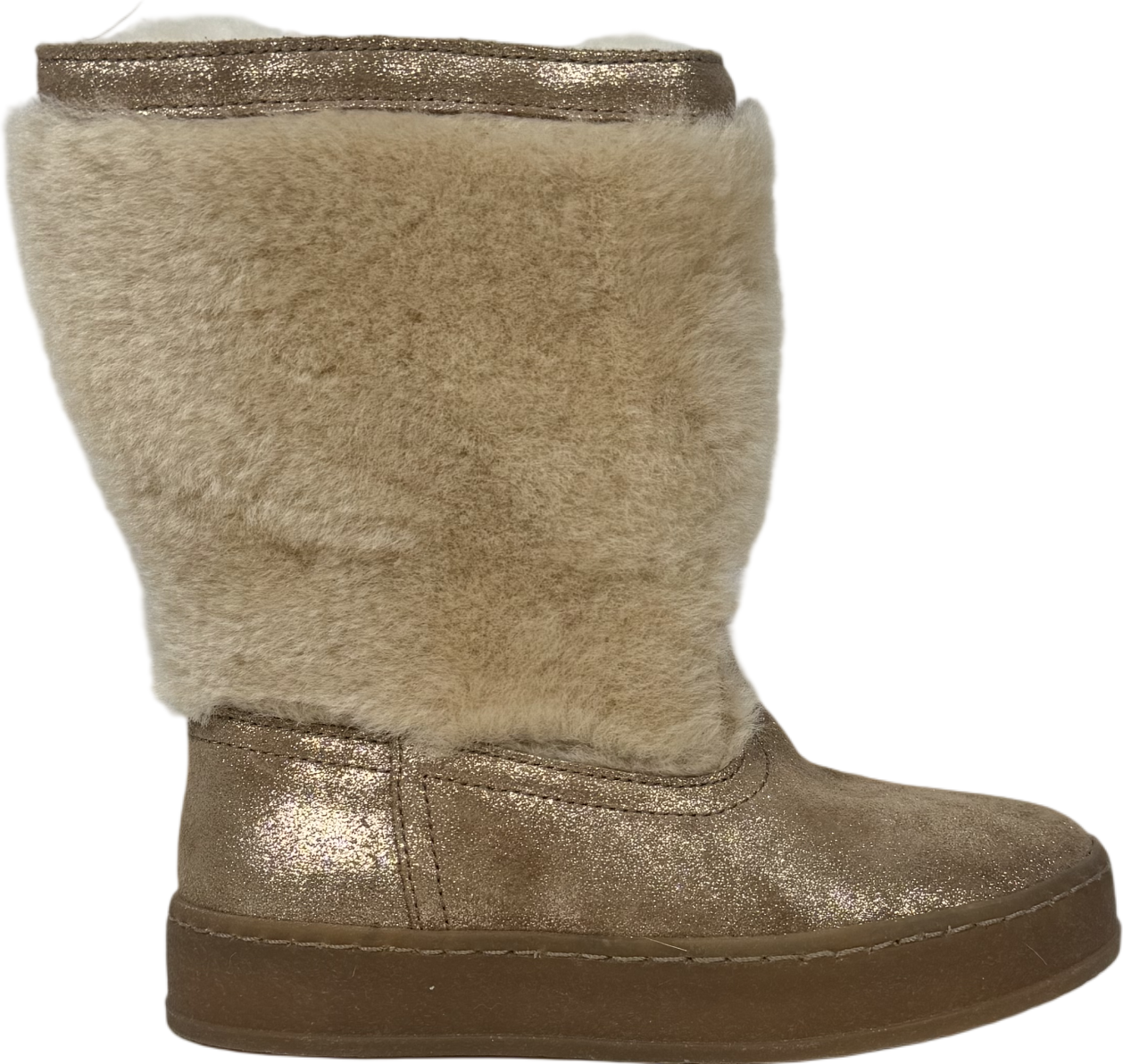 Pom D'Api Beige Furry Boots 8 Years