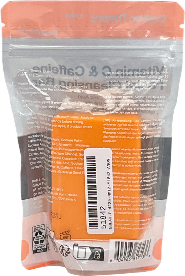 carbon theory Facial Cleansing Bar Vitamin C & Caffeine 100g
