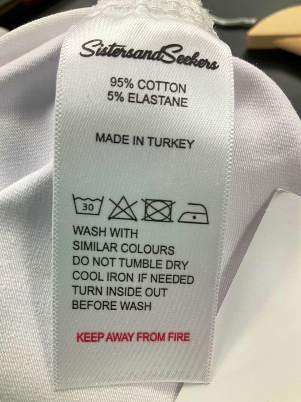 Sisters and Seekers White Lana Baby Tee UK S