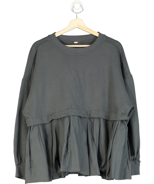 Free People Grey Eleanor Sweatshirt Dress UK M