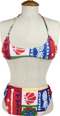 ASOS Multicoloured Trinny Scoop Bikini Paridiso Print UK 10