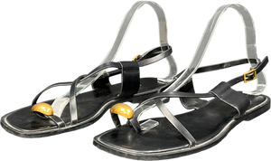 ZARA Black Flat Strap Sandal UK 5 EU 38