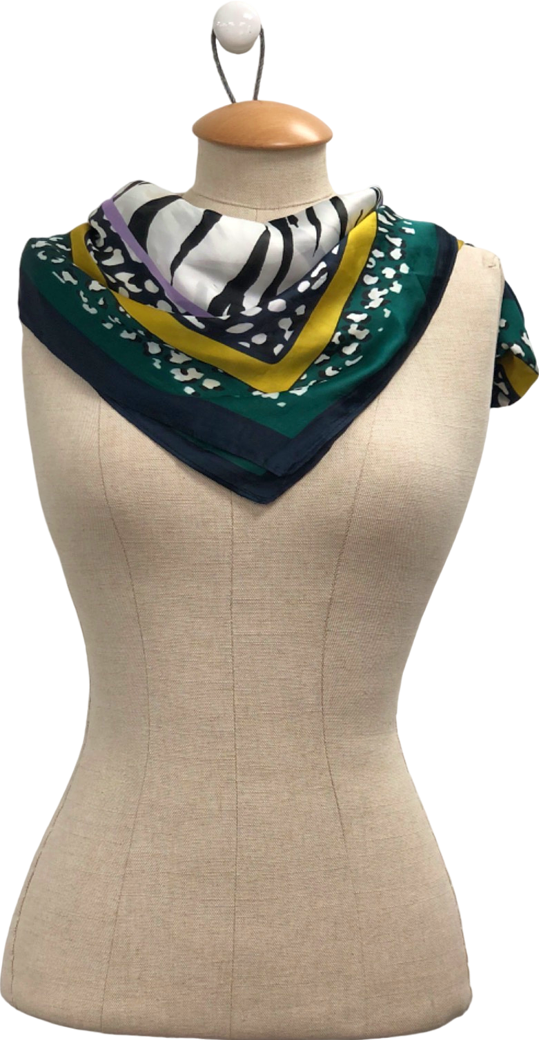 Multicolour Geometric and Zebra Print Scarf One Size